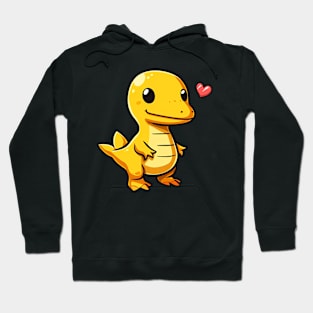 Cute Dino Valentine with Love Hoodie